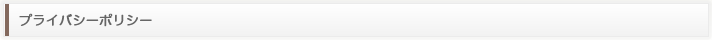 プライバシーポリシー